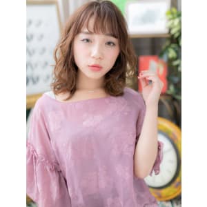 フェアリーカールで外国人風質感＊小顔ミディ　大人かわいい