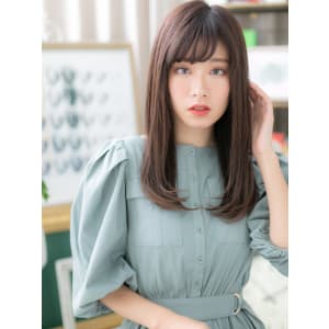 大人かわいい…小顔グラデーションレイヤー　重めスタイル