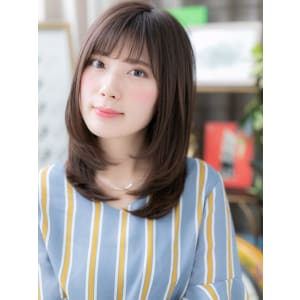 好感度高めの◎斜めバング黒髪ワンカール　トリートメント