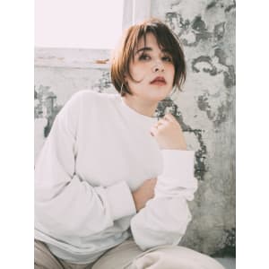 大人人気ひし形ショートボブ