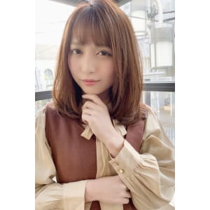 【重山】小顔ナチュラル内巻きセミディ