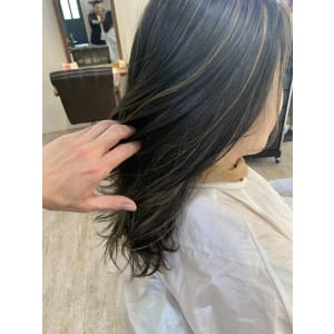 アフロート添田】ハイライト アッシュブラウン グレージュ