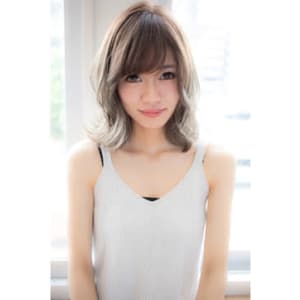 【EIGHT】くびれミディ×モーブカラー×厚めバング２