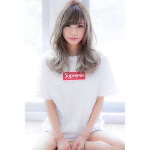 【EIGHT渋谷】*透明感☆アッシュベージュ抜け感セミロング