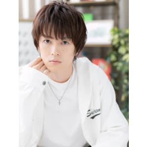 ラフさと重さを演出★束感メンズショート 　伸ばしかけ