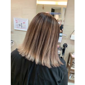 バレイヤージュネオウルフことりベージュダブルバング2103