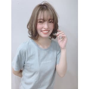 【重山】外ハネレイヤー小顔バングミディ♪
