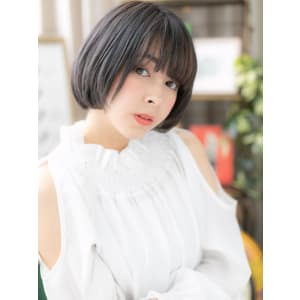 黒髪ナチュラルでツヤ透明感!小顔前下がりボブ 毛先パーマ - COVER HAIR bliss 戸田公園西口店【カバーヘアブリス トダコウエンニシグチテン】掲載中