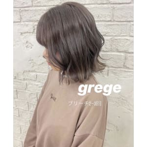 グレージュブリーチカラーハイトーンカラーボブss 4086