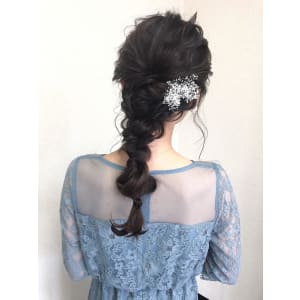 結婚式アレンジ編み下ろし