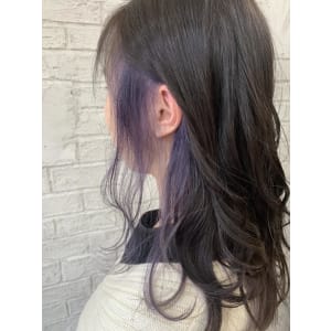 インナーカラーラベンダーパープルウォーターフォール6093