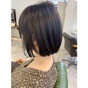 アフロート添田】バッサリタイトボブ暗め透明感アッシュブラウン