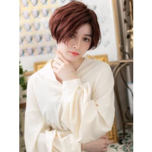 くせ毛風フェミニン*センターパート大人ボブ　カール