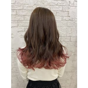 グラデーションカラーピンクベージュピンクブラウン4099