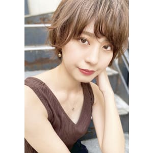 【アフロート添田】束感スリークボブ アッシュブラウン