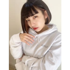 【山田】ピンクオレンジインナーカラー　スリークボブy115