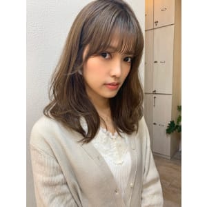 小顔ネオウルフ外ハネくびれセミディy116