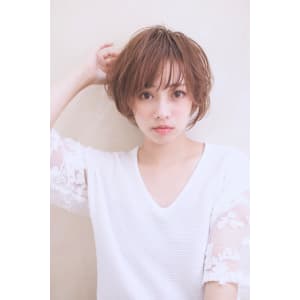 40代からのショートボブパーマA671