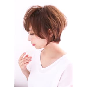 40代からのショートボブパーマA675