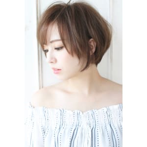 40代からのショートボブパーマA669