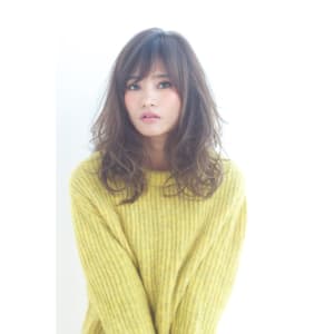 ニュアンスカールエアリーふわふわセミロングA476