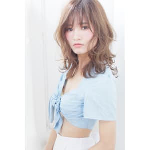 ニュアンスカールエアリーボブエアリーカールふわふわボブA26