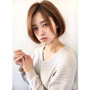 前髪なしのナチュラルボブ【s25】
