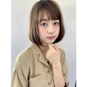 ふんわり内巻きの前髪ありボブ【s28】