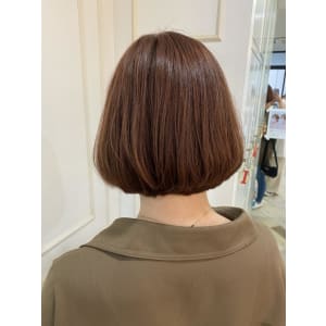cropes辻堂 谷川　ボブ×ピンクベージュ