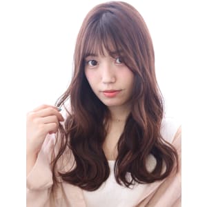 ピンクベージュ☆重ためラフウェーブ