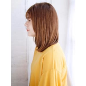 透け感バングのワンカールスタイル