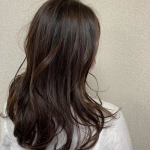 ミントベージュ×ロング