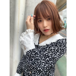アフロート添田】夏のインナーカラー外ハネスリークボブ