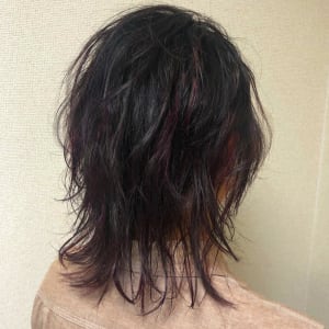 ピンクハイライトのメンズウルフ☆