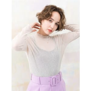 シフォンベージュ/ショートボブ　【池袋美容室　uchla】