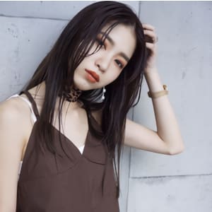 Rumor×暗髪セミウェットストレート【ダークパープルブラウ