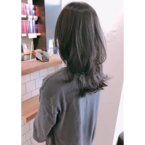 レイヤーカット セミロング