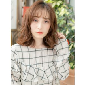 外国人風おフェロ…抜け感ラフ無造作カール　ふわミディ