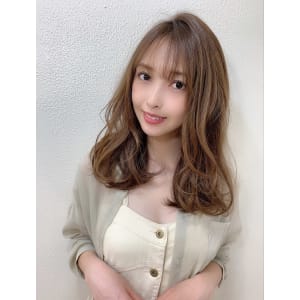 【重山】小顔バングウエーブセミディ