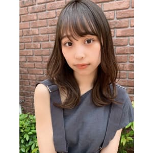 大きめカール外ハネくびれカジュアルレイヤーセミディy134