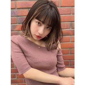 ゆるふわボブディインナーハイライトイヤリングカラーy136