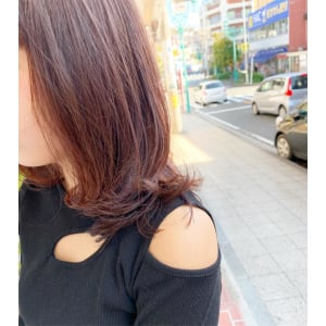 20代女性×ピンクブラウン