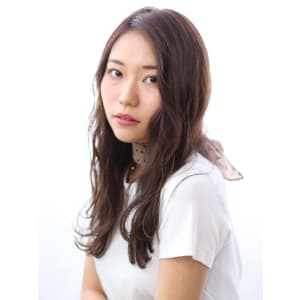 くせ毛風小顔ゆるふわロングスタイル＊marche田嶋