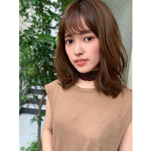 シースルーバング無造作ウェーブアッシュブラウンy141