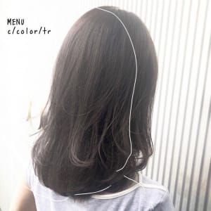 ワンカールで動くグレージュロング