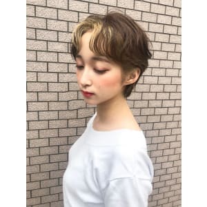 Lia&清水大誠　ショート前髪インナーカラー♪