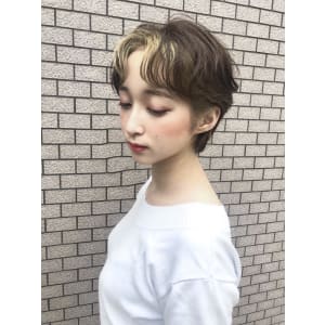 Lia&清水大誠　ショート前髪インナーカラー♪