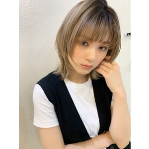 【山田】マッシュレイヤーウルフミルクティーベージュy145
