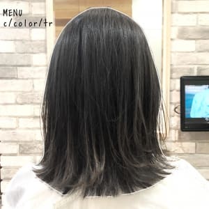 ブリーチなしのグレージュカラー