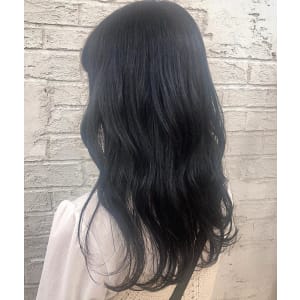 ブルーブラックロングレイヤー簡単アレンジ7006